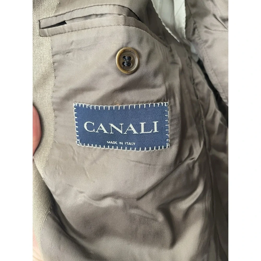 Vintage Brown‎ Canali Sport Jacket 3 Button 100% Wool Made In Italy Size 44R